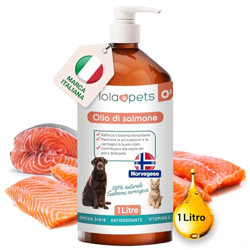 Olio di Salmone per Cani e Gatti 1 Litro - Omega 3+6+9