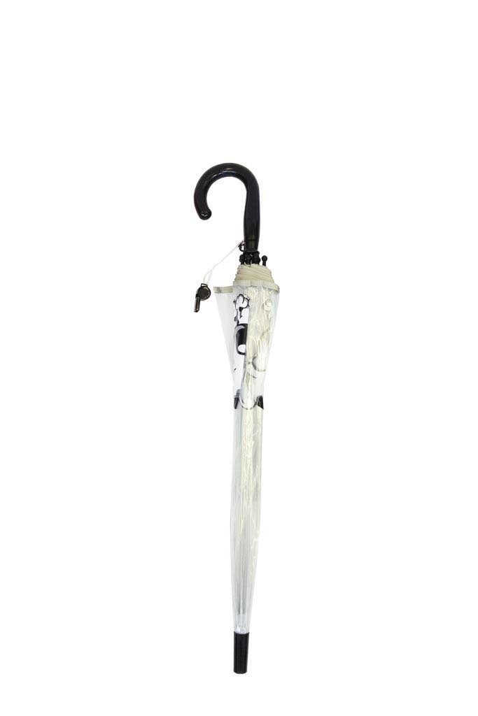 SMATI SMARTBULLE Parapluie Enfant Transparent Cloche - Bordure Fluorescente & SMARTBULLE Parapluie Long Transparent – forme Cloche ; Solide ; Ouverture automatique ; Diamètre=85cm