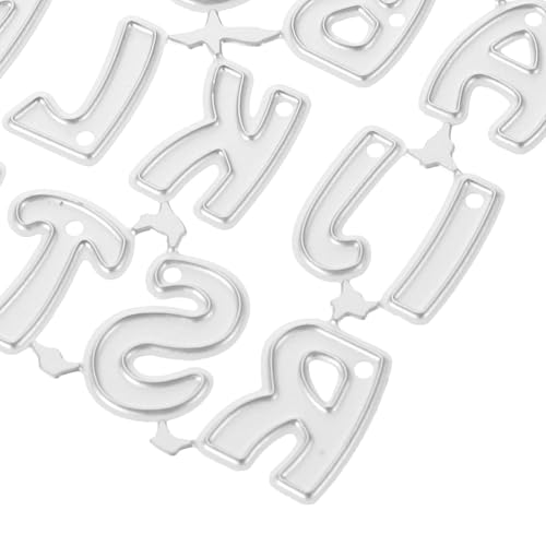 SOLUSTRE 4set Capital English Alphabet Die Cuts for Card Making and Scrapbooking, Carbon Steel Metal Cutting Dies with High Precision Embossing, Silver Color for Holiday Card Crafts and DIY - Image 3