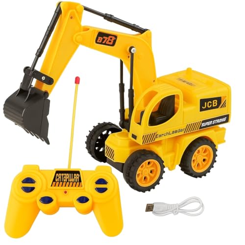 AREEON Remote Control JCB Toy Rechargeable 6-Function Heavy