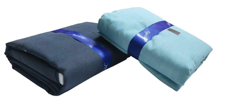 Mafatlal Light Blue Shirt and Blue Grey Pant Fabric for Men, 100% Cotton, Soft Breathable Formal Wear, Gift Pack-image-12