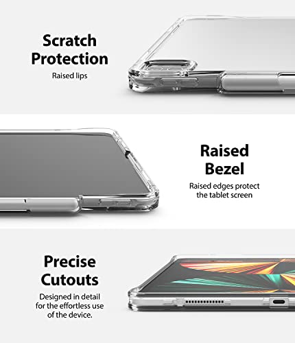 Coque iPad Pro 12.9 Antichoc pour Éviter les Rayures - Ringke Transparente avec Porte-Stylet