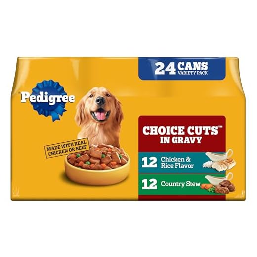 Pedigree Wet Dog Food, Choice Cuts Adult Canned Dog Food, Country Stew & Chicken and Rice Multipack, 13.2 oz. Cans, 24 Count
