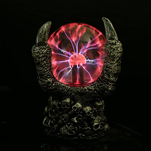 Lampada a Sfera Palla al Plasma sensibile al Tocco ， Lampada al Plasma alimentata da USB/Batteria ， novità Gioco Halloween