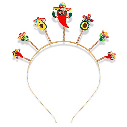 Cinco De Mayo Headbands Mexican Fiesta Hairband Sombrero Chili Cactus Piñata Hair Hoop Mexican Theme Party Decoration Colorful #TOP20