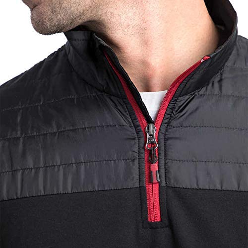 Eddie Bauer Men’s Mixed Media ¼ Zip Pullover, Variety (XX-Large, Black)3