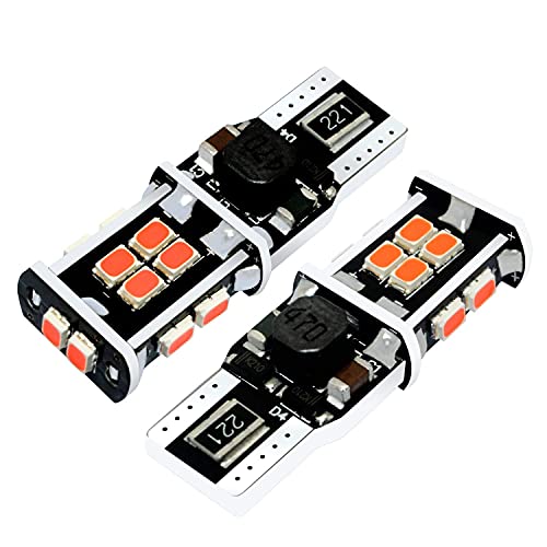 Alla Lighting Super Bright T15 912 921 LED Bulbs Third (3rd) Brake Lights/Trunk Lights, Pure Red Center High-Mounted Stop Lamps 922 906 921KX 912K 921LL High Power 3020 SMD Replacement