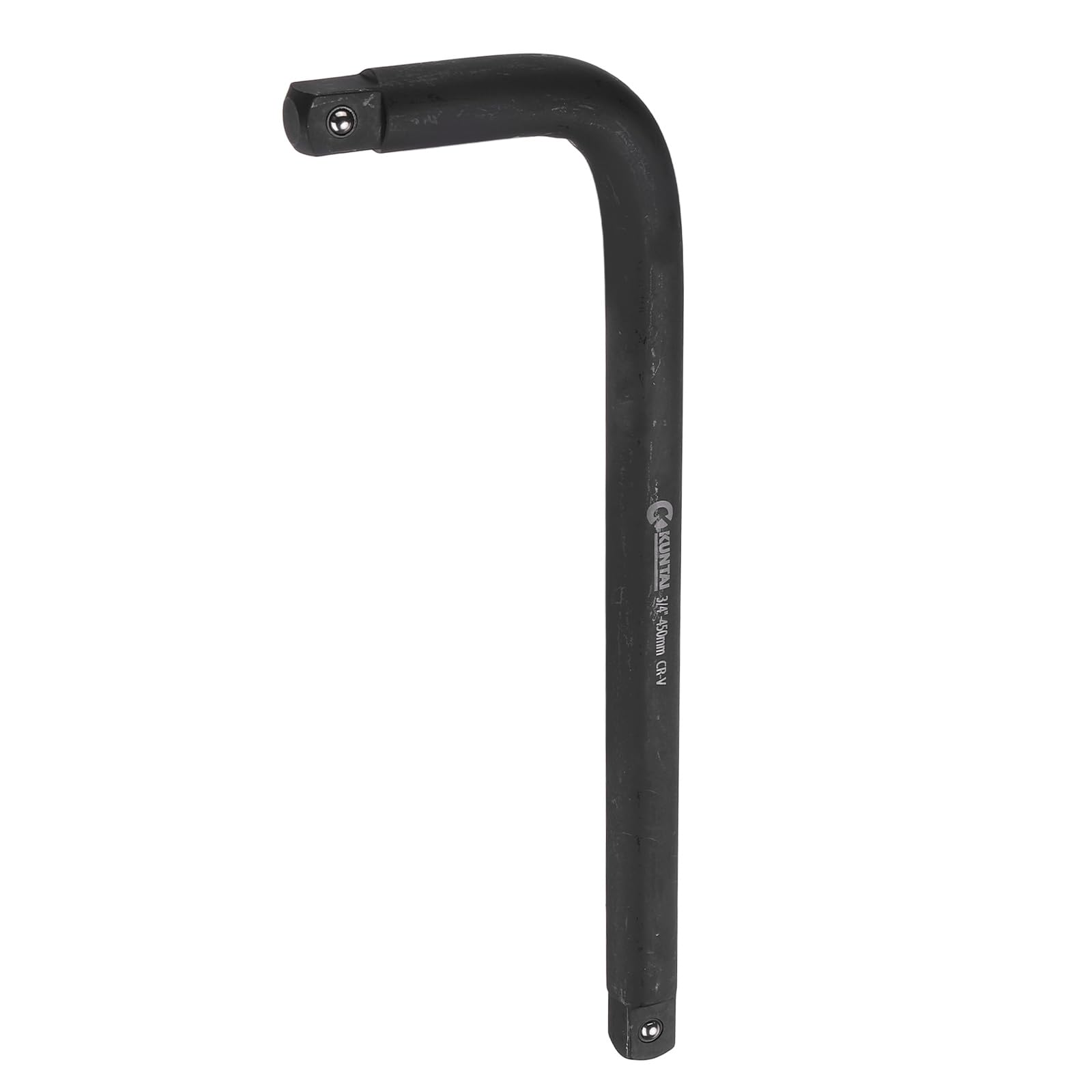 sourcing map Barra de disyuntor de enchufe de 3/4 pulgadas de largo CR-V de acero en forma de L de barra de extensión de eje de tuerca de eje de tuerca herramienta de mano para reparación de equipos