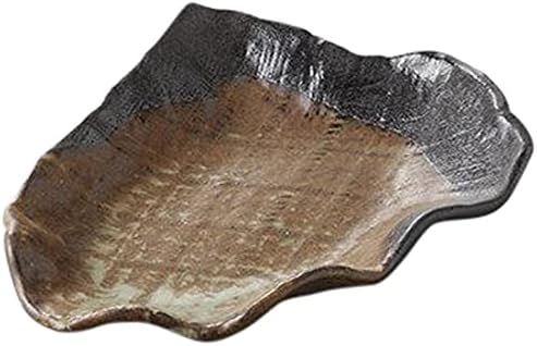 Set of 10, Appetizer Plates, Takeyama Tatara Dish, 8.3 x 6.7 x 1.6 inches (21 x 17 x 4 cm), Earth, Restaurant, Ryokan, Japanese Tableware, Restaurant, Commercial Use, Tableware