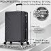 DK Luggage 25" Medium Expandable Hard Shell Suitcase 4 Wheel Spinner Luggage ABS147 Black