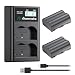 EN-EL3E Powerextra 2 x Battery & Dual LCD Charger Compatible with Nikon EN-EL3E Nikon D50, D70, D70s, D80, D90, D100, D200, D300, D300S, D700 Digital SLR Cameras