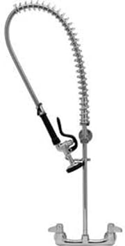 T&S Brass Equip 5PR-8W00 Wall Mount Pre-Rinse Faucet for Commercial Kitchens. 8" Wall Mount Includes Wall Bracket and Sprayer Meets New DOE Requirements with a 1.15 GPM Flow Rate