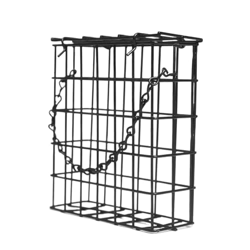 Metal Wire Suet Cage Feeder, Outdoor Wild Bird Feeder, Suet Holder for Birds, Chickadee Finch Cardinal Feeder, Garden Wild Bird Feeder, Suet Cake Bird Feeder for Chickadee Finch Cardinal