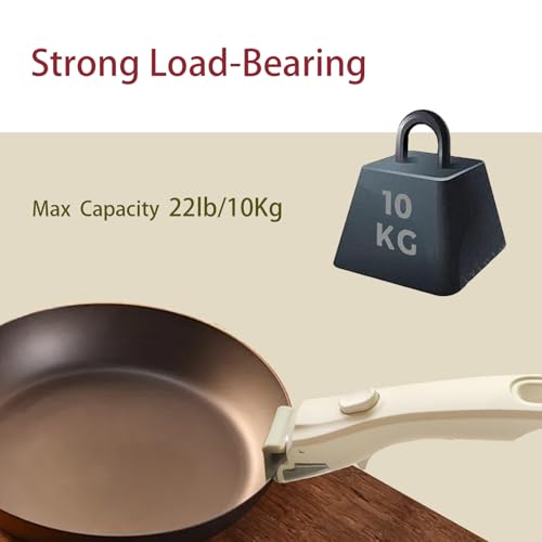 Yunlnny Removable Pot Handle, Cream White Detachable Pan Handles, Universal Pan Handle, Replacement Handles for Pots and Pans with 2 PCS Silicone Oven Mitts Heat Resistant, Fits All Cookware