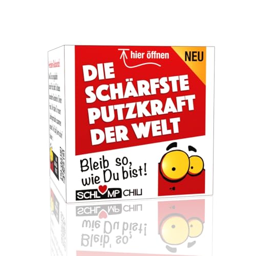 Schlump-Chili Die schärfste Putzkraft der Welt - Ein witziges Geschenk Set für Reinigungskräfte und Haushaltshilfen. Geschenkidee für Frauen & Männer z.B. zum Geburtstag, Wichteln, Weihnachten, Rente