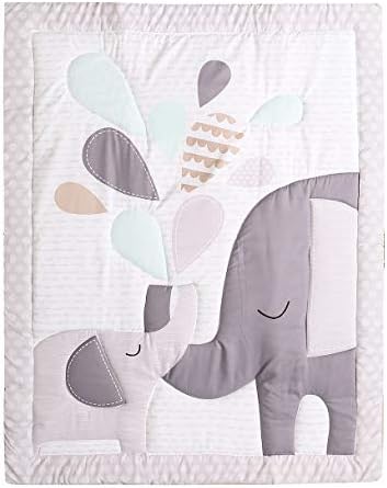 TEALP Baby Toddler Blanket Quilt Cot Comforter Crib Baby Quilts for Boys and Girls Nursery Bed Throw Blanket 84x107cm-Giraffe, Elephant