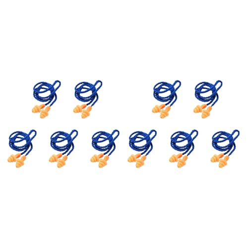 Hlxnyami 10 Unids Auténtico Silicona Suave con Cordón Tapones para los Oídos Reducción de Ruido Tapones para los Oídos del Árbol de Navidad Orejeras Protectoras