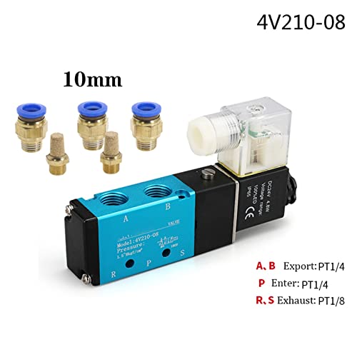 Électrovanne 4V210-08 DC12V pour la commande pneumatique d'atelier - 3