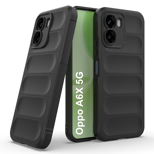 Image of Zapcase Back Case Cover for Oppo A6x 5G | Compatible for Oppo A6x 5G Back Cover | Liquid Silicon Magic Case with Camera Protection | Black