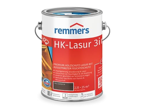 Remmers HK-Lasur 3in1 palisander, 2,5 Liter, Holzlasur aussen, 3facher Holzschutz mit Imprägnierung + Grundierung + Lasur, Feuchtigkeit- und UV-Schutz