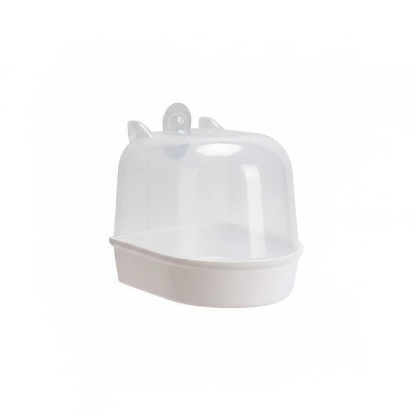 Large Space Transparent Bird Bathing Tub Easy Installation Splash Proof Bird Shower Thickened Material Covered Parrot Bath, White, X00 Pp|Home & Garden | Yard, Garden & Outdoor Living | B-image-21