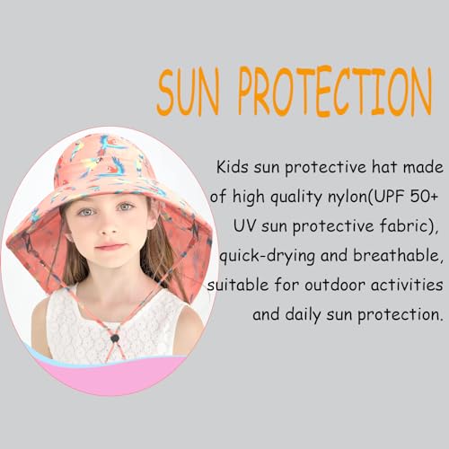 Yiizlh Chapéu de sol infantil infantil verão FPS 50+ para meninos e meninas chapéus de praia ajustáv