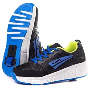 Trainers met automatisch intrekkende wielen. Zwart/Blauw. Maat 32