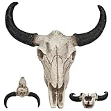 Prêt à afficher : cette décoration murale en cornes de taureau est livrée avec du matériel de suspension facile..Vous pouvez immédiatement rehausser l'ambiance de votre pièce avec cette pièce décorative prête à installer.