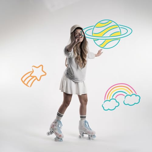 C SEVEN C7skates Colorable Roller Skates – Customizable Color Me Quad Skates with Erasable Markers – Fun DIY Design for Kids & Adults (Color Me, Women's 6 / Youth 5 / Men's 5) - image 8
