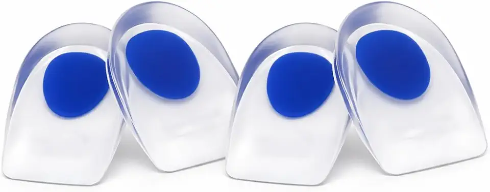 Kit 2 Pares Palmilha Calcanheira De Gel Silicone Ortopédica Protetor De Calcanhar Fascite Plantar e Esporão Absorção de Impacto