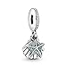 Produktbild Pandora Tropical Starfish & Sea Shell Silver Dangle Charm 792076CZF