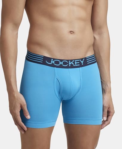Image of Jockey MM06 Men Microfiber Mesh Elastane Active Wear Long Trunk Boxer Brief