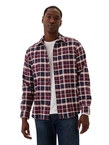 GAP Men's Long Sleeve Flannel Button-Down Shirt