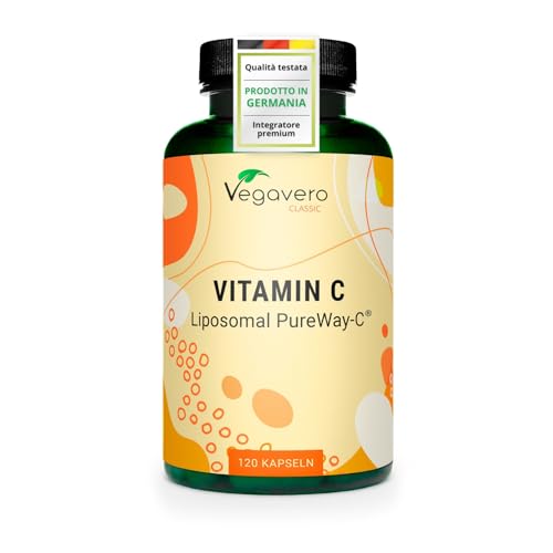Vitamina C Liposomiale | Dosaggio Ottimale | Pureway-C™ | Alta Biodisponibilità | Acido Ascorbico Puro | 120 Capsule | Vegano & Senza Additivi | Vegavero®-image