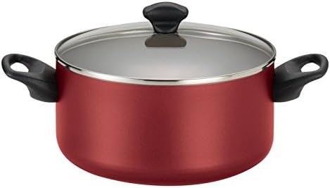 Pemberly Row Dishwasher Safe Nonstick 15 Piece Cookware Set in Red