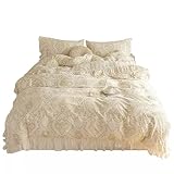 n/a Four Piece Winter Milk Pile Bed Skirt with Velvet Ruffle Lace Princess Style (Color : D, Size :