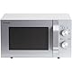 Sharp R204S Solo-Mikrowelle/ 20 L/ 800 W/ 6 Leistungsstufen/Zeitschaltuhr von 30 Minuten bis 00 Sekunden/Gewichtgesteuertes Auftauen/Glasdrehteller (24, 5 cm)/ Silber