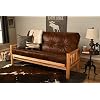 Kodiak Futons Lodge Futon in Natural Finish Oregon Trail Saddle