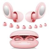 EURPMASK 耳栓 睡眠用 - 25dB ノイズキャンセリング みみせん | 超柔軟シリコン製 8個用イヤーチップ付属 | 睡眠 仕事 旅行 勉強 騒音 に適用 (ピンク)