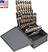 Chicago Latrobe 57850 550 Series Cobalt Steel Jobber Length Drill Bit Set with Metal Case, Gold Oxide Finish, 135 Degree Split Point, Inch, 29-piece, 1/16