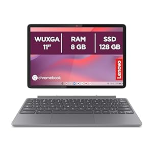 Lenovo Chromebook Duet 11 Gen 9 – Ordenador Portátil 11″ WUXGA Táctil + Lápiz Incluido (MediaTek Kompanio 838, 8GB RAM, 128GB Emmc, ChromeOS) Gris QWERTY + 3 Meses Google AI Pro con Gemini Pro y 2TB