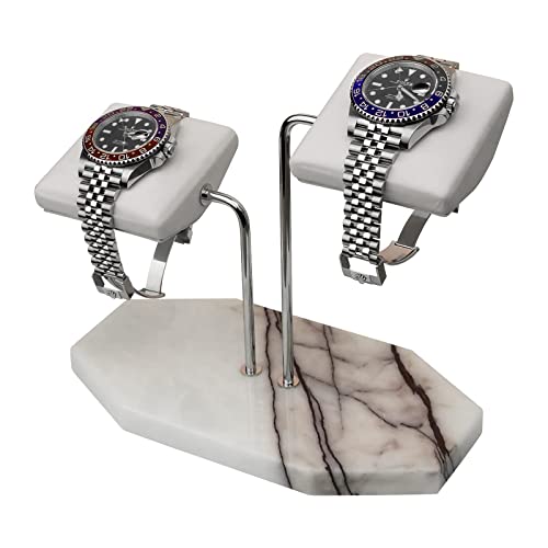 LYS&LYX Watch stand watch display stand watch holder watch Handcrafted watch holder (2-white/silver/white)
