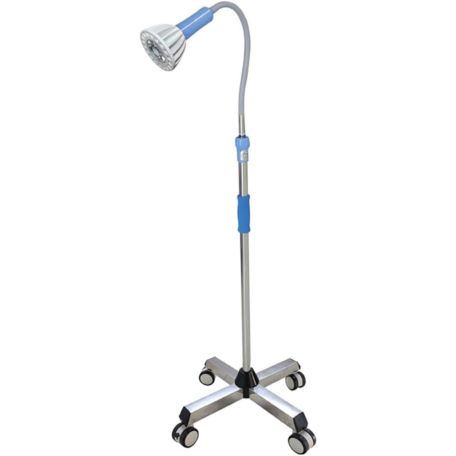 McbeAn LED Surgical Examination Lamp, Medical Exam Light with Universal Wheel, 1.1m-1.8m Height Adjustment, Multi-Angle Lighting, ABS Lampshade, for Outpatient Service, Surgery, Dressing Change