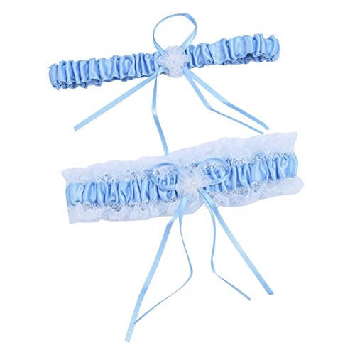 Image of Women Wedding Bridal Legs Garter Set Bridal Garters Lace Belt with Toss Away JW20