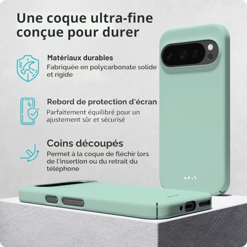 Coque Pixel 9 Pro Mous Super Thin coque mince compatible MagSafe couleur sauge - 3