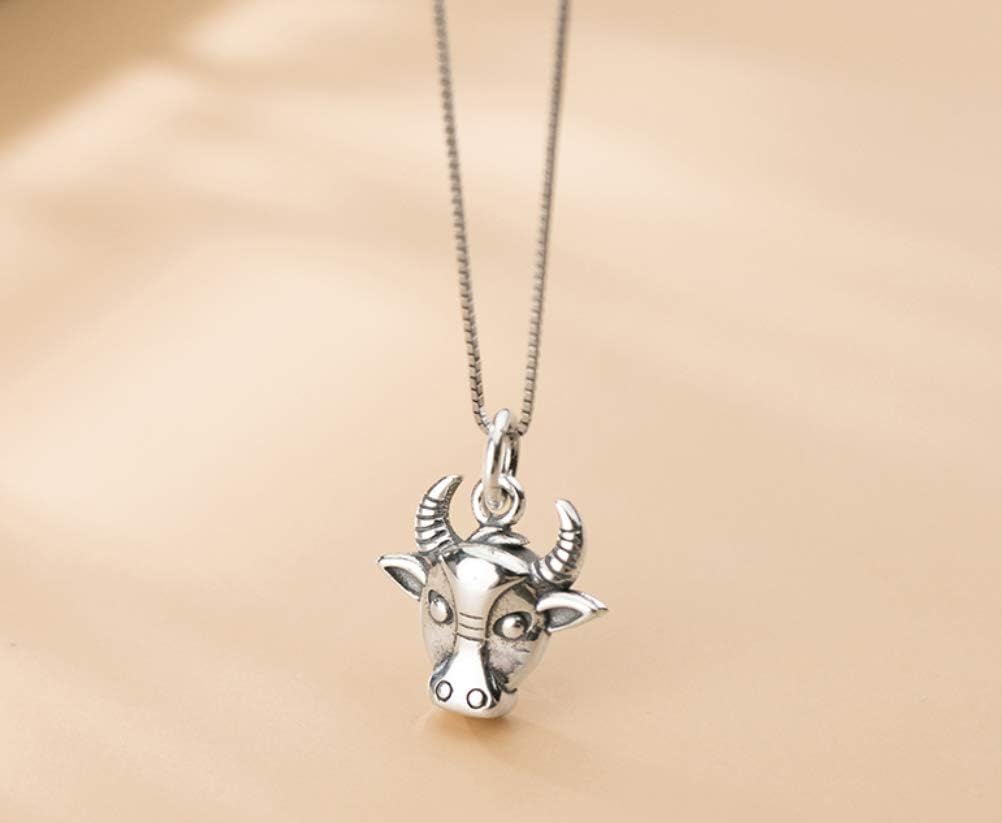 Helen de Lete The Ox Year Lucky Cattle 925 Sterling Silver Collar Necklace