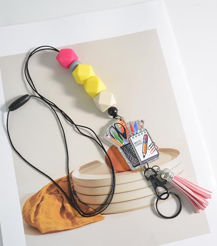 Cordon enseignant perles silicone porte-badge Thanksgiving - 3