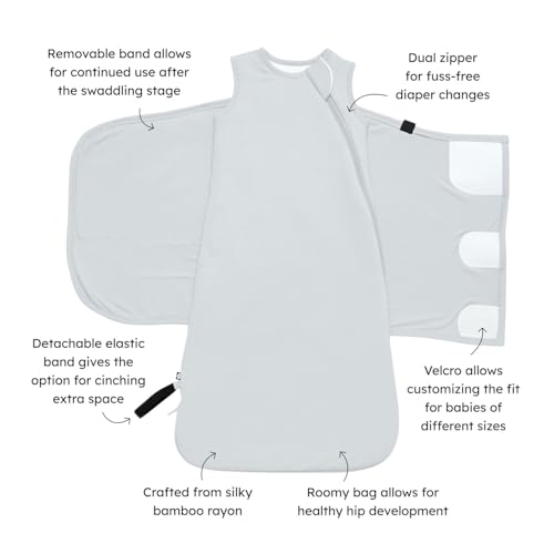 Image of KYTE BABY Unisex Rayon Made from Bamboo Sleep Bag Swaddler for Babies, 1.0 Tog