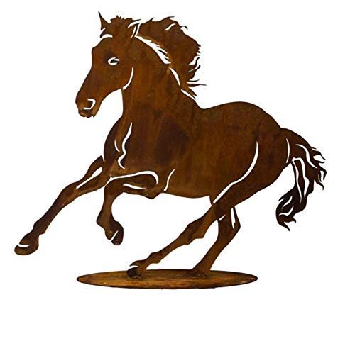 Rostalgie Edelrost Pferd Alissa klein galoppierend auf Bodenplatte 26...