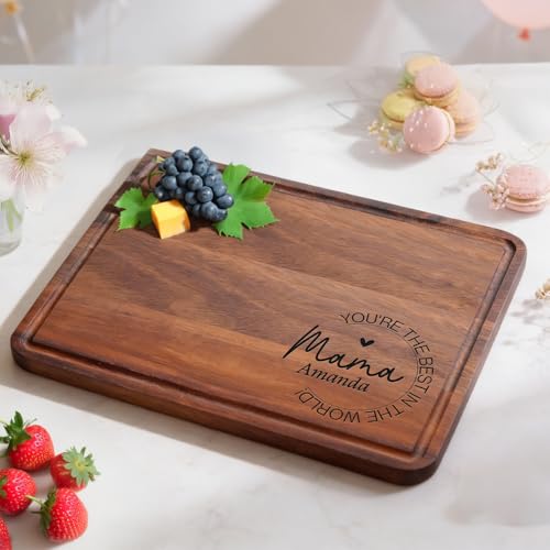 Tabla de cortar rectangular personalizada en madera miniatura 2